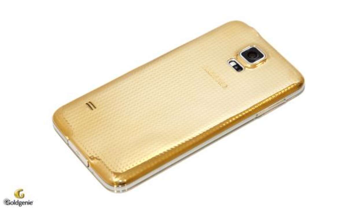 Natürlich kann man neben dem iPhone auch andere Spitzenmodelle wie das Samsung Glaaxy S5, ...(Foto: Gold Genie)