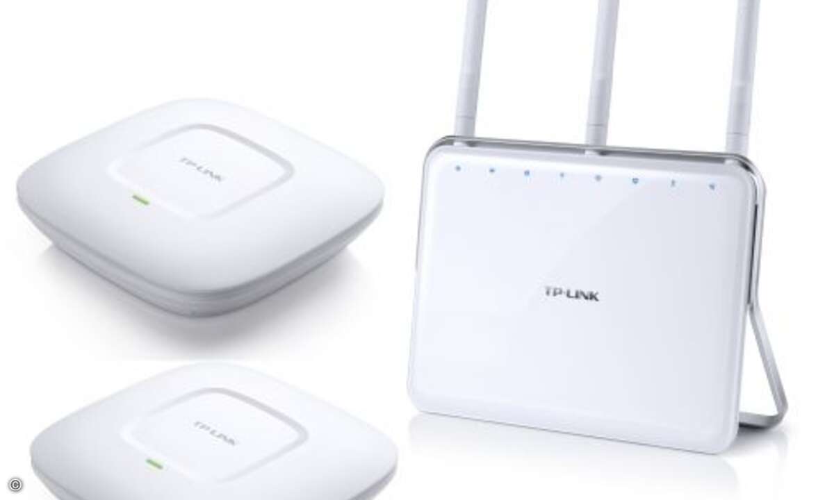 TP-Link bringt mit dem Router VR200v nicht nur seine Komplettlösung fürs Heimnetz, sondern zusätzlich zwei Access Points EAP120 zur Deckenmontage (Foto: TP-Link)