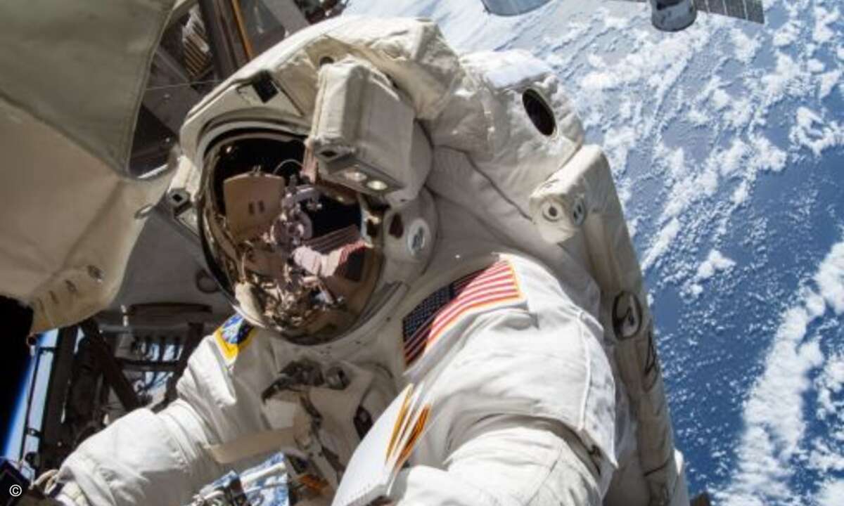 Astronaut Barry »Butch« auf seinem Spacewalk. (Foto: Nasa)