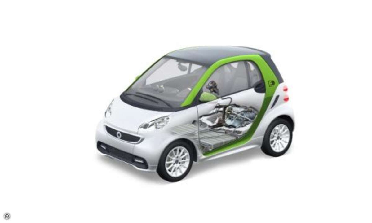 Der Smart fortwo electric drive kommt maximal 114 Kilometer weit. (Foto: Daimler)