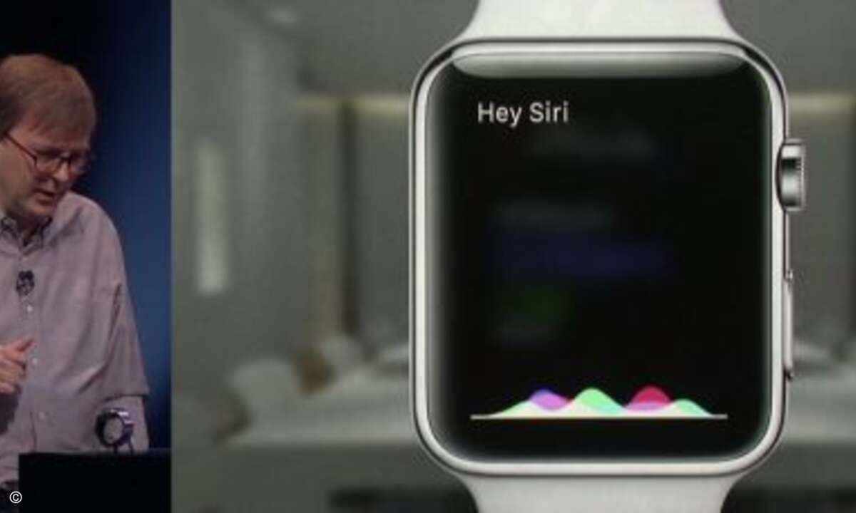 So sieht es aus, wenn man über die Apple Watch mit Assistentin Siri kommuniziert (Foto: Apple / Screenshot CRN)