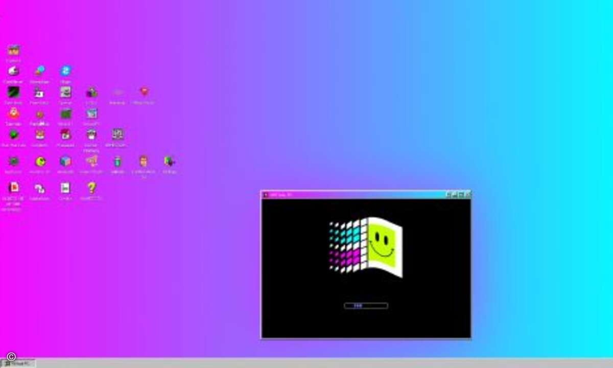 Bei Bedarf lassen sich in Sekundenschnelle weitere virtuelle Maschinen starten (Bild: Screenshot Windows93.net)