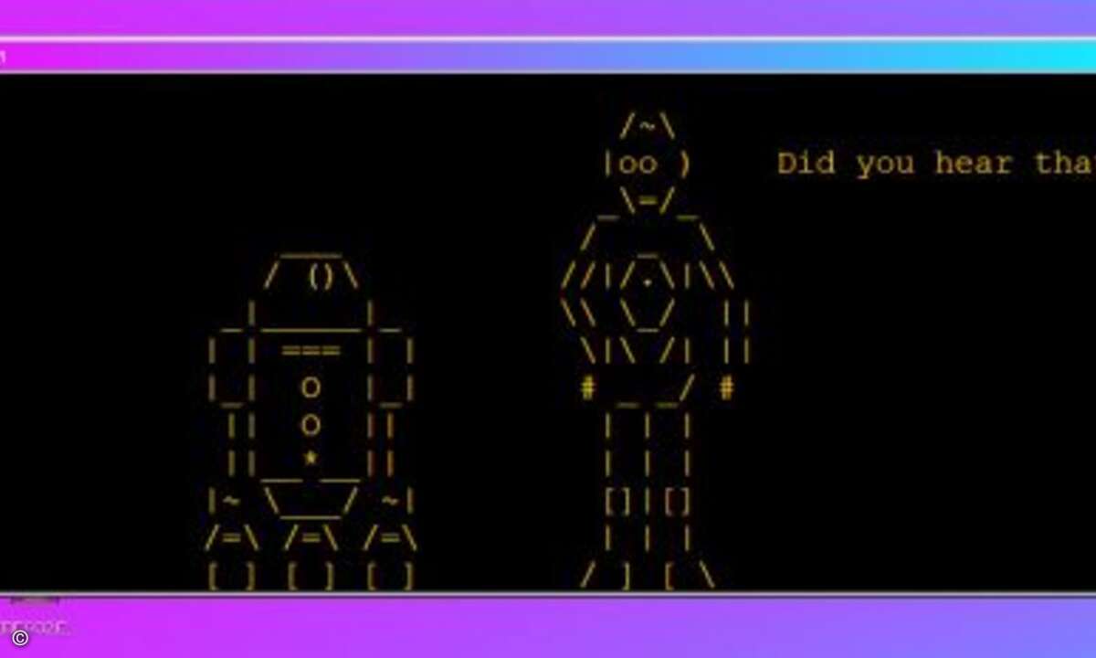 Nebenbei kann man sich einen Star Wars Film ansehen (Bild: Screenshot Windows93.net)