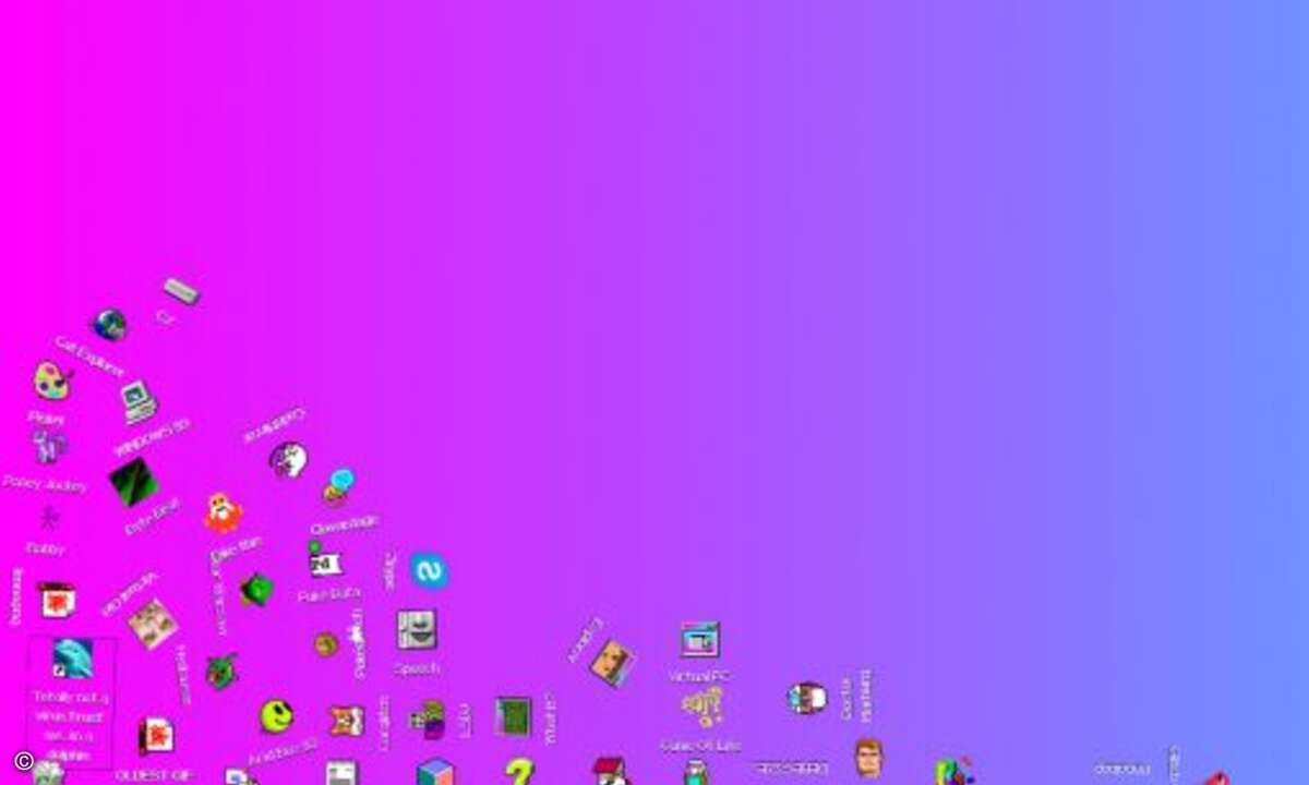 Nur mit dem süßen Delfin sollte man besser vorsichtig sein (Bild: Screenshot Windows93.net)