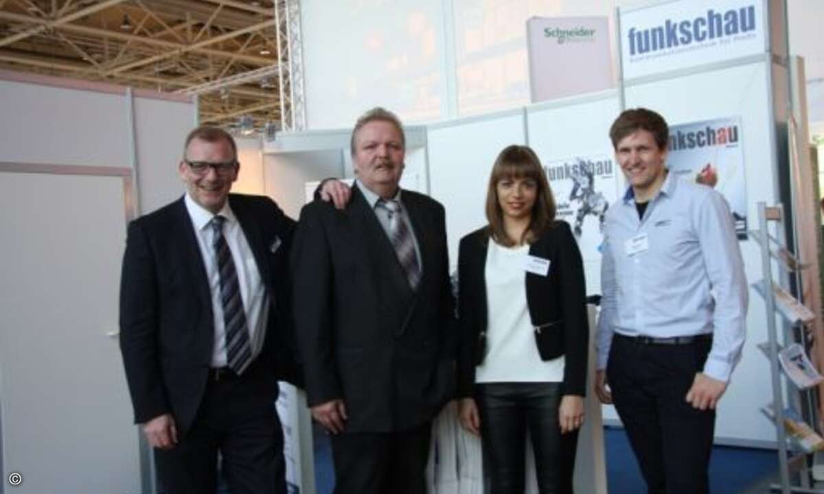 Eine starke Truppe: Unsere Schwesterzeitung Funkschau zeigt Flagge in Halle 13 (Bild: CRN)