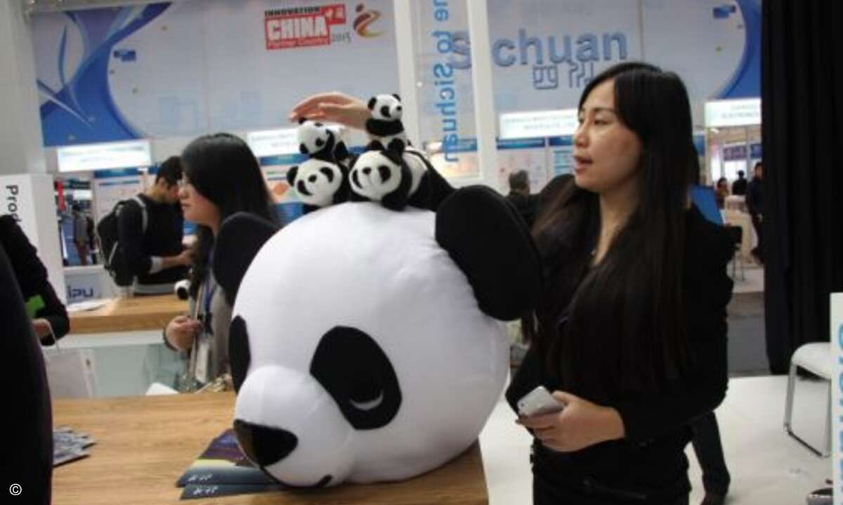 CeBIT-Partnerland China ist allpräsent und weiß mit kuschligen Sympathieträgern zu überzeugen (Bild: CRN)