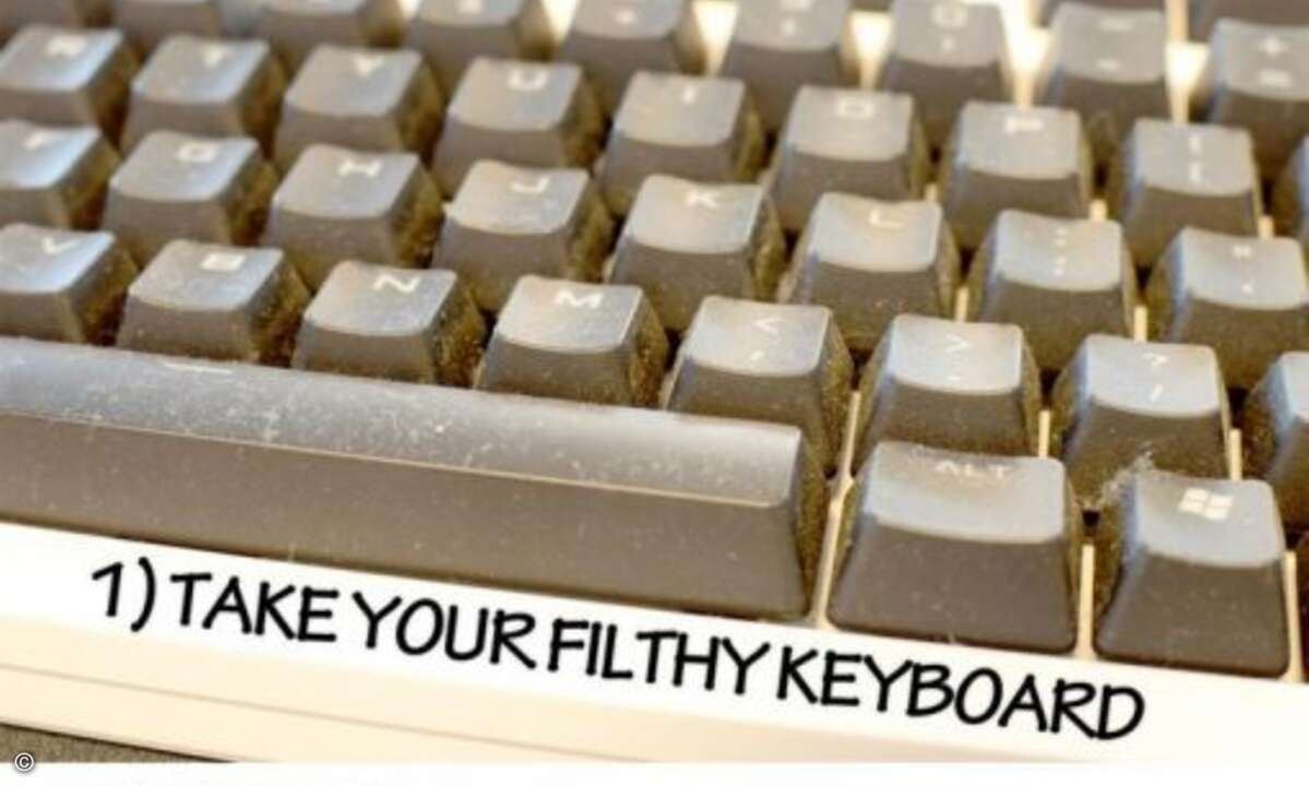 Mit dieser Anleitung von Cooler Master kriegen Sie auch Ihre dreckige Tastatur wieder sauber (Foto: twitter.com/CoolerMaster)