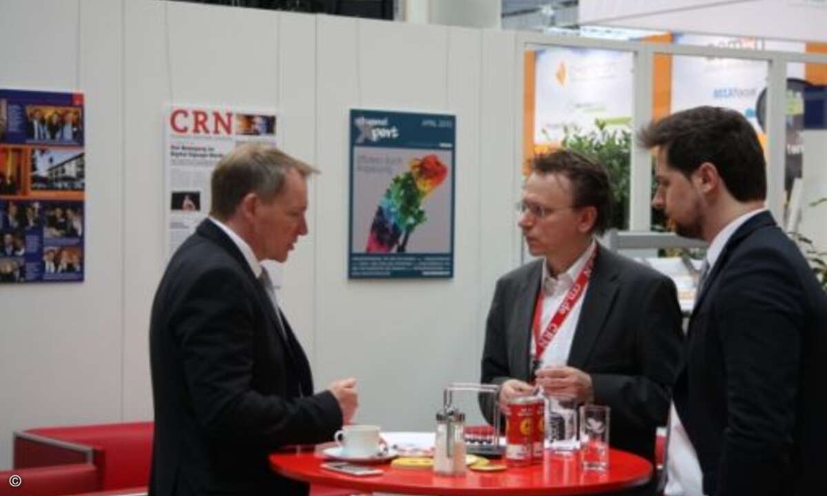 Jochen Wießler (SAP) im Gespräch mit Werner Fritsch (CRN) (Foto: CRN)