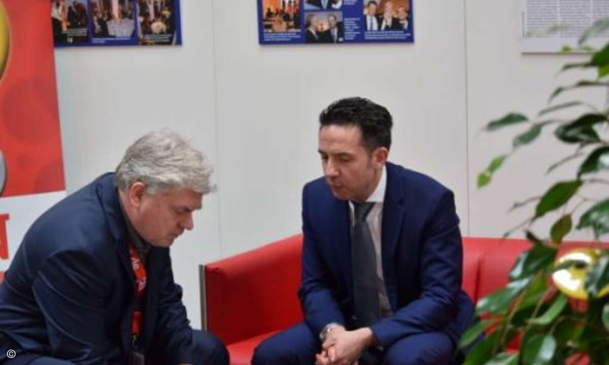 Interview-Vorbereitungen bei Martin Fryba (CRN) und Jörg Herweck (Herweck)(Foto: CRN)