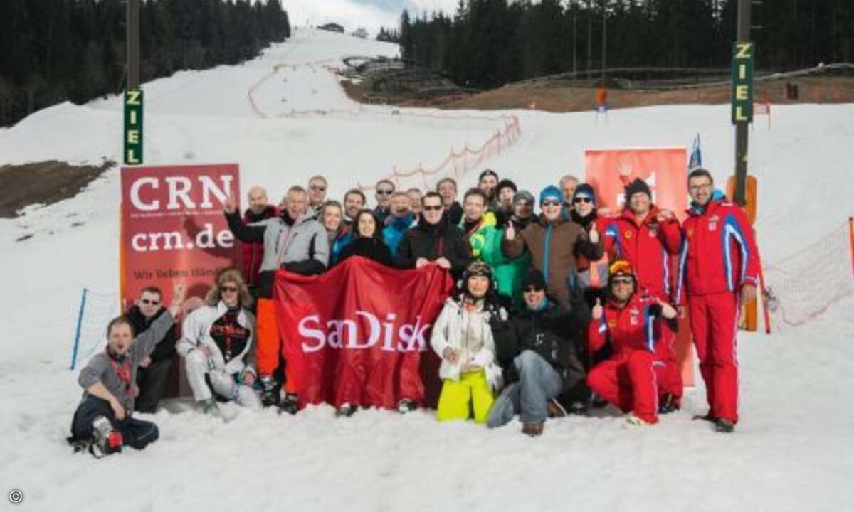 Die CRN on Snow-Teilnehmer nach dem obligatorischen Rennen