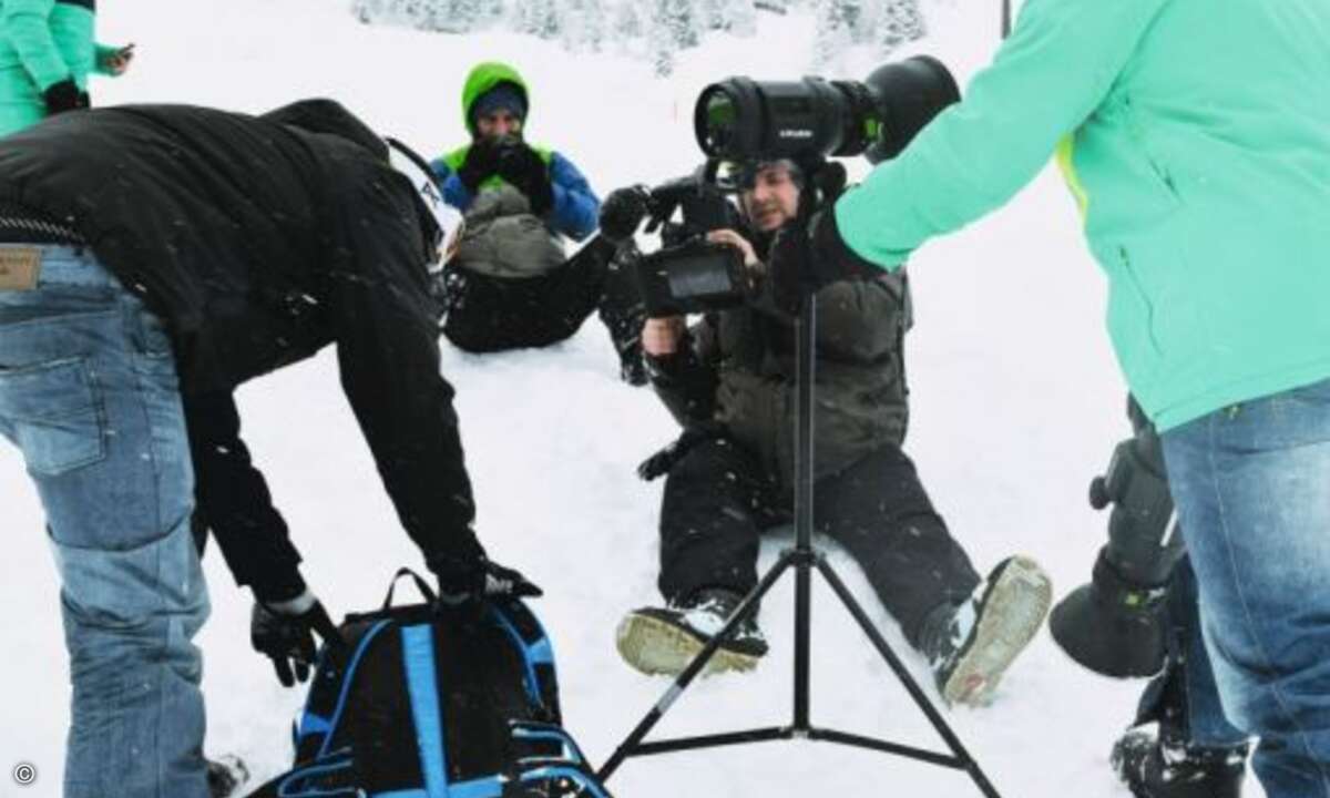 Auch das Fernsehteam von SanDisk war dabei und drehte auf der Veranstaltung