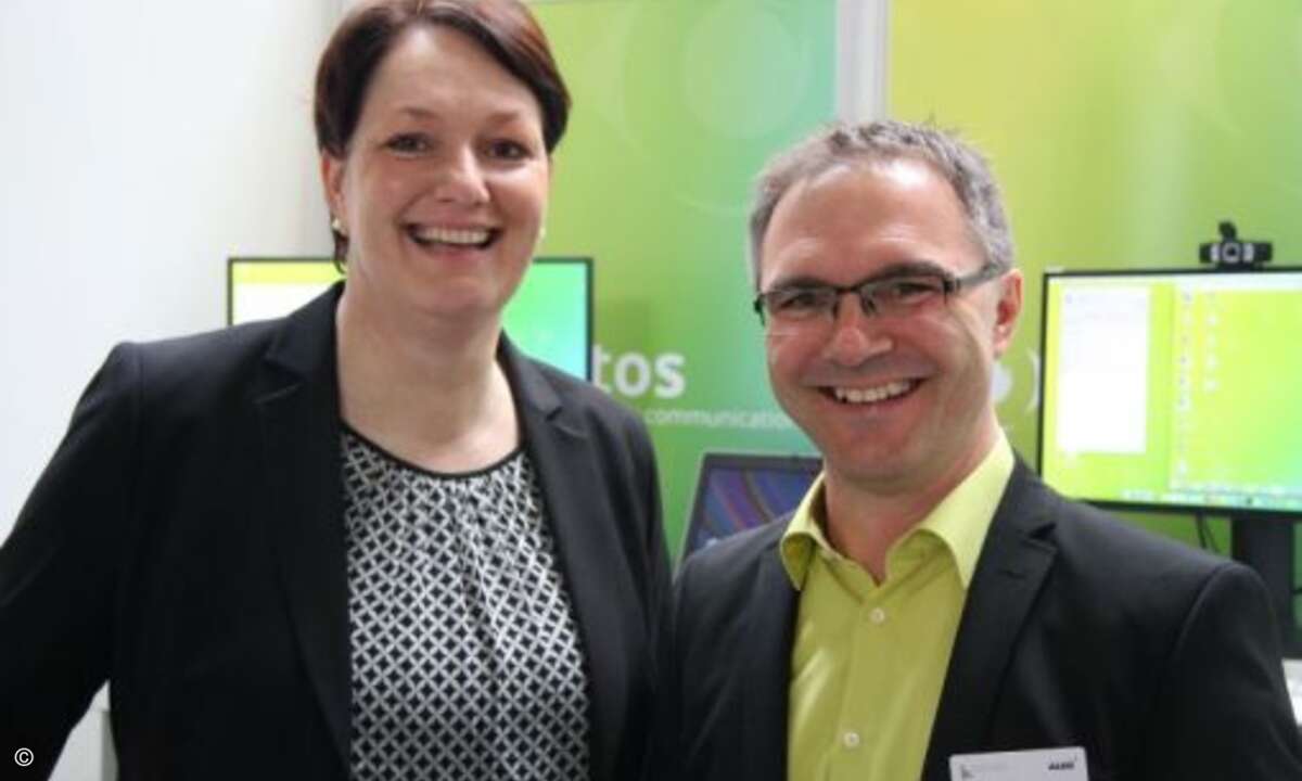 Hille Vogel und Robert Weiss von Estos berieten die Besucher schon zu Beginn der Messe