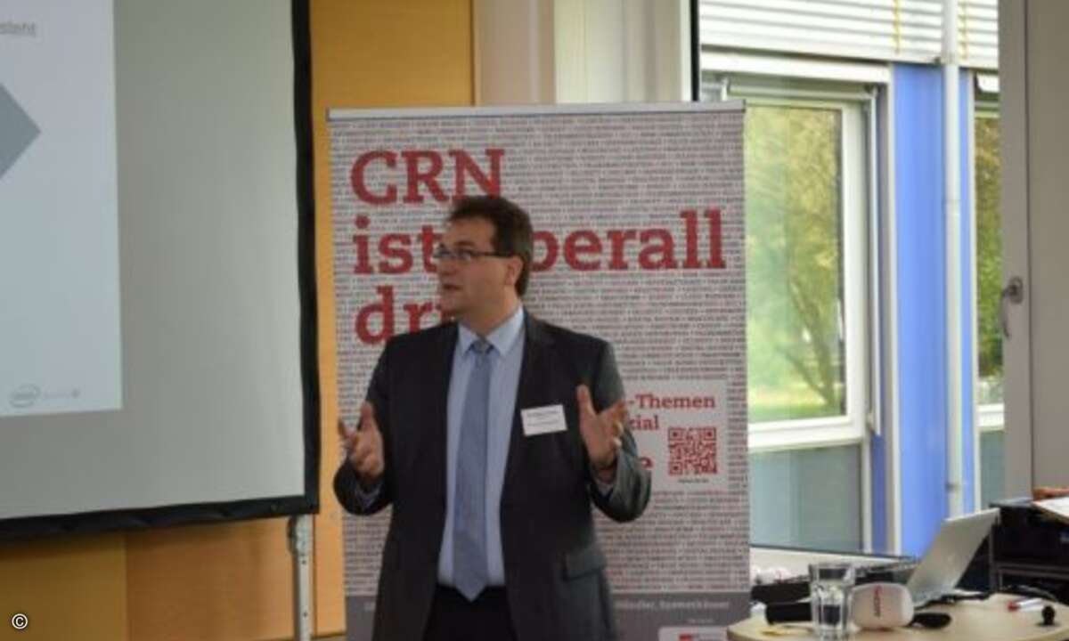 Christoph Kiechle, Sales System Engineer, CEUR Sales - Presales bei McAfee, gab einen Überblick über Siem sowie Einblicke in die Praxis (Foto: CRN)