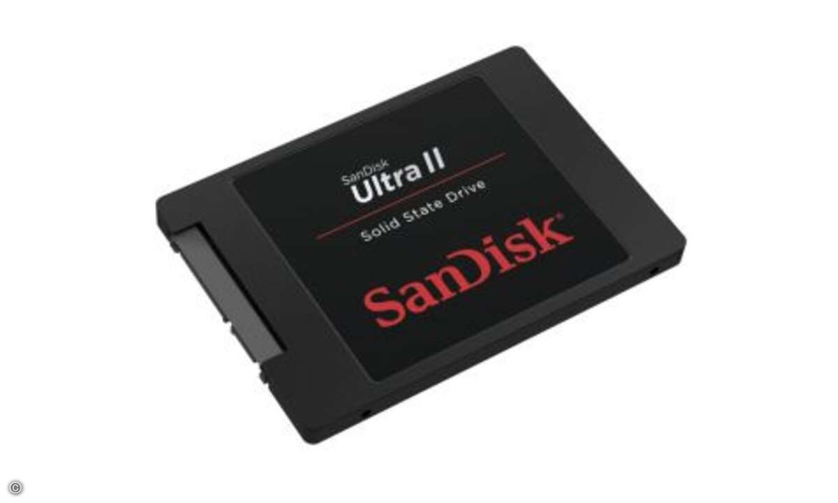 Außerdem spendiert SanDisk drei »SanDisk Ultra II SSD« mit jeweils 240 GByte Kapazität. (Bild: SanDisk)