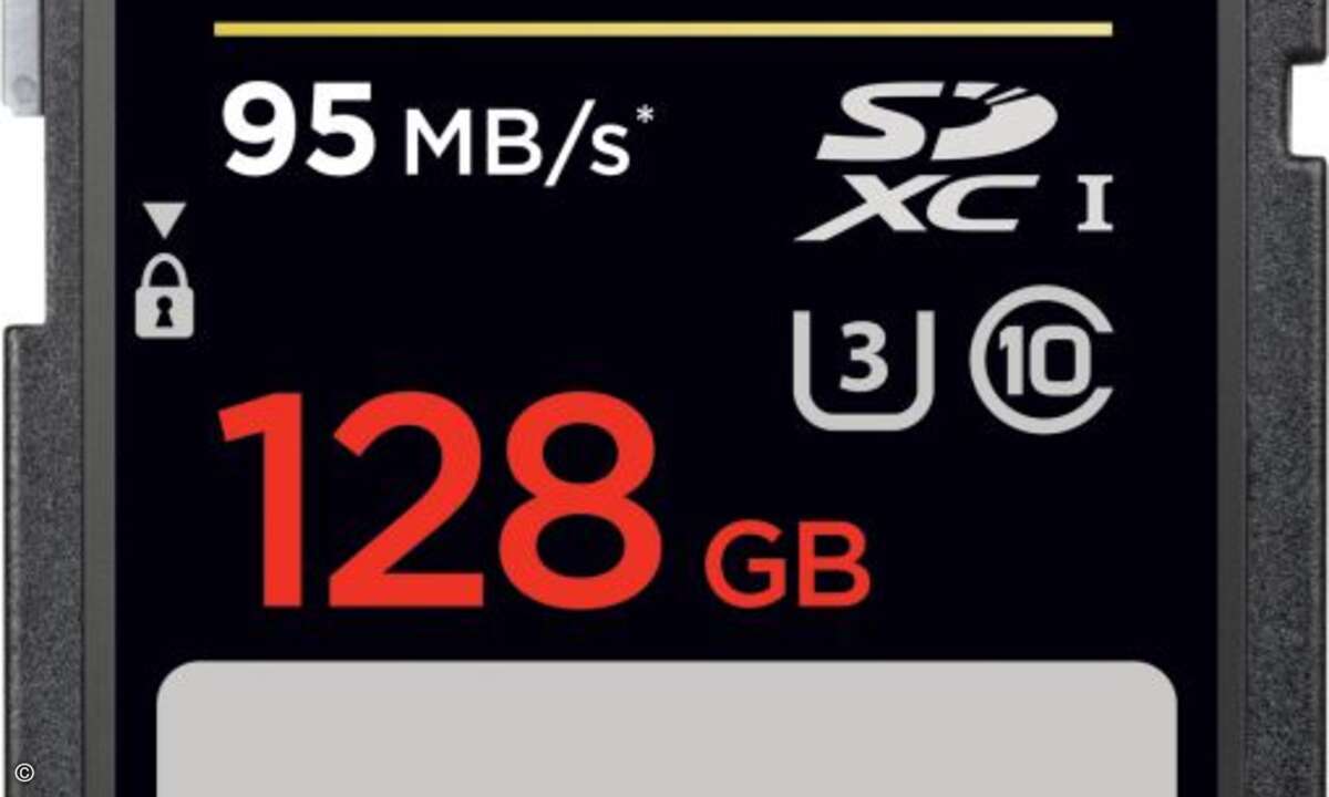 Außerdem spendiert SanDisk jeweils ein Exemplar seiner SD High Performance Foto-Karten Extreme Pro
mit 128 GByte(Bild: SanDisk)