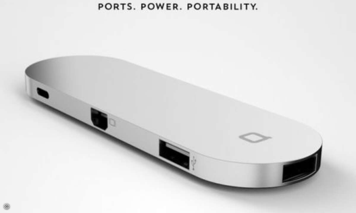 Soll dem MacBook Retina kabelgebundene Konnektivität beibringen: Der Hub+ (Foto: Nonda)