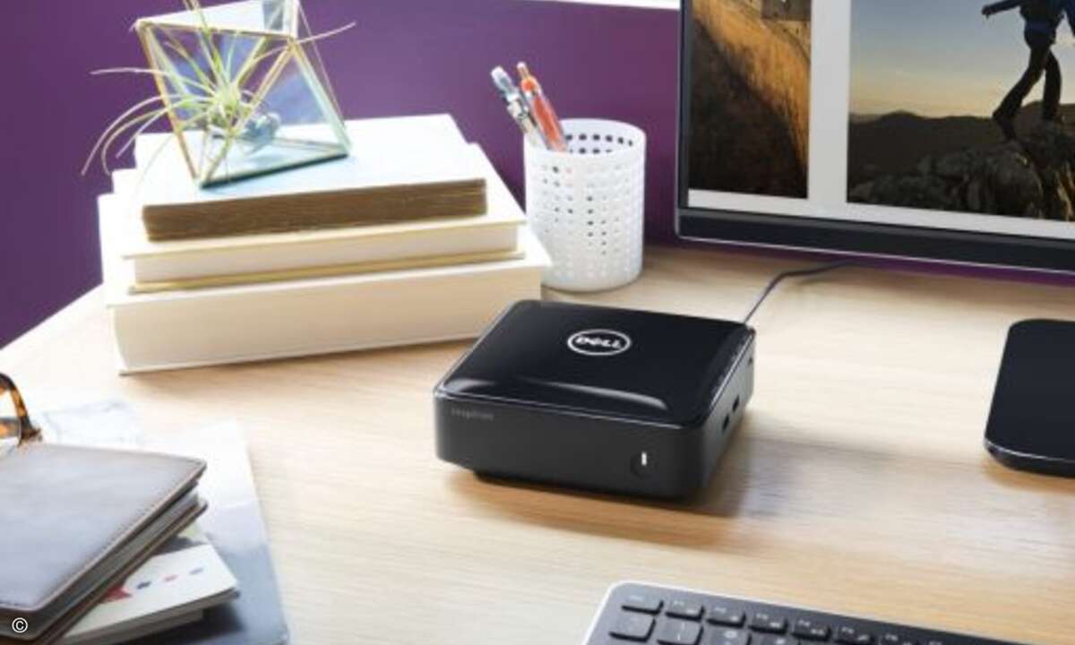 Dells »Inspiron Micro Desktop« misst gerade einmal 13 auf 13 Zentimeter (Bild: Dell)