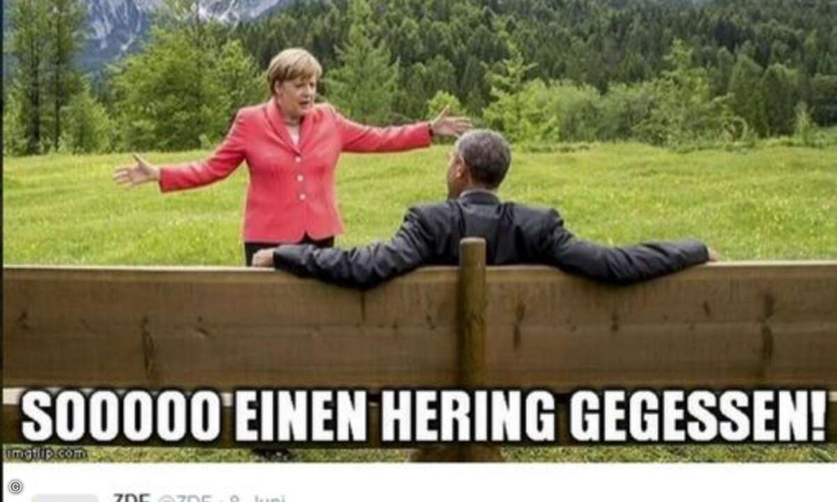 Eine Anspielung auf eine MerkelMeme aus den letzten Wochen darf natürlich nicht fehlen (Foto: Twitter.com)
