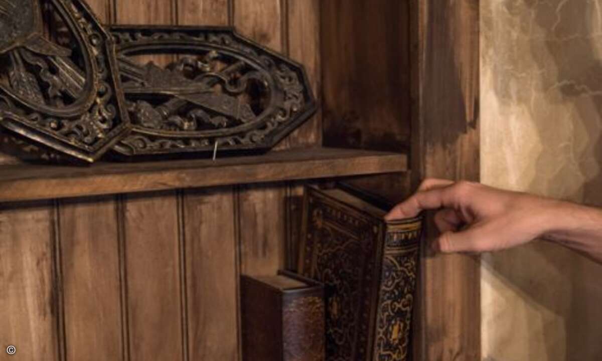 Zieht man beispielsweise im Bücherregal das richtige Werk heraus,... (Foto: Chad Kirkland / Barcroft Media)
