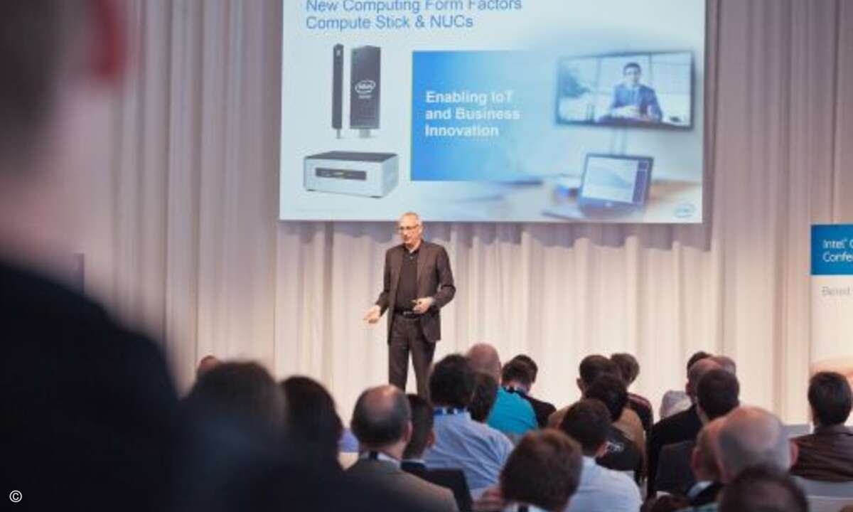 Intels Verantwortlicher für den Reseller-Kanal, Mike Cato, auf der Channel Conference 2015(Bild: Intel)
