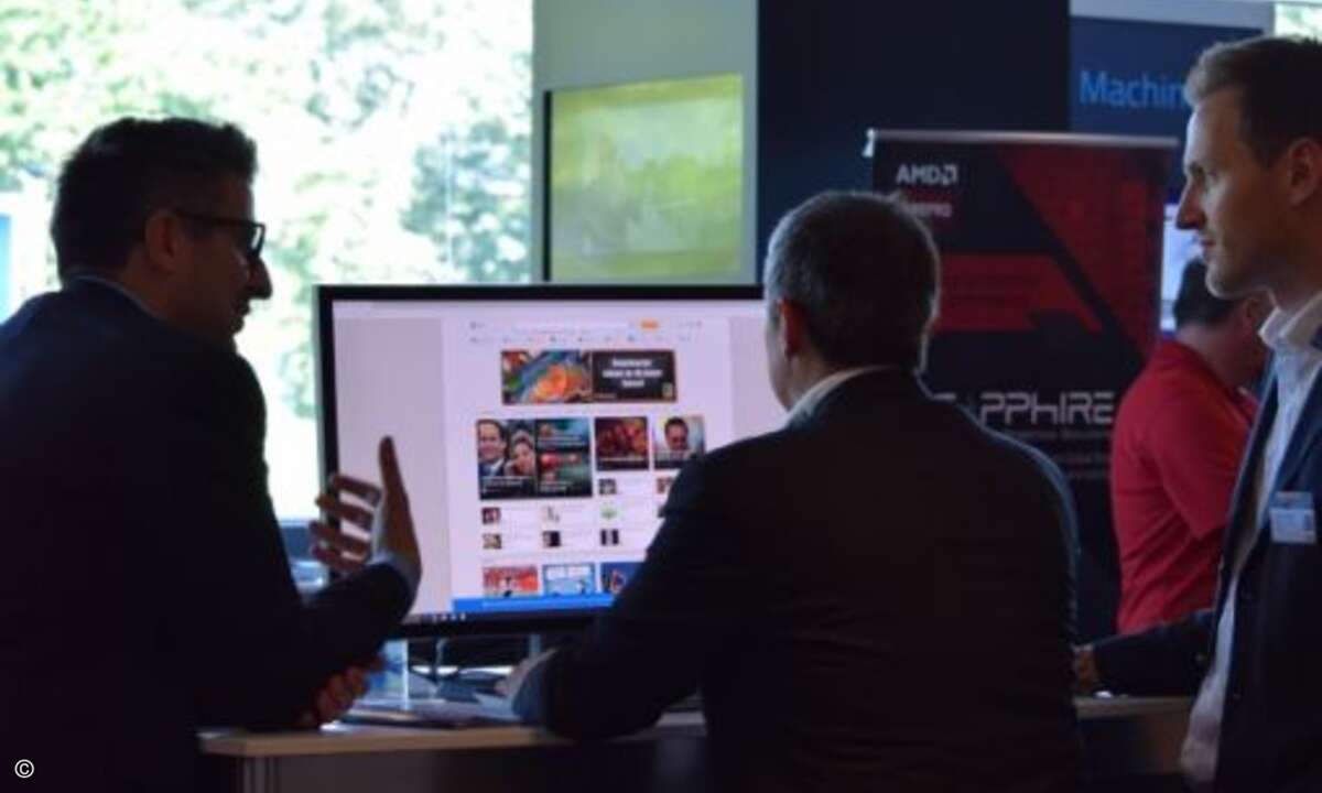 Auch über Windows 10 konnten sich die Messegäste informieren (Bild: CRN)
