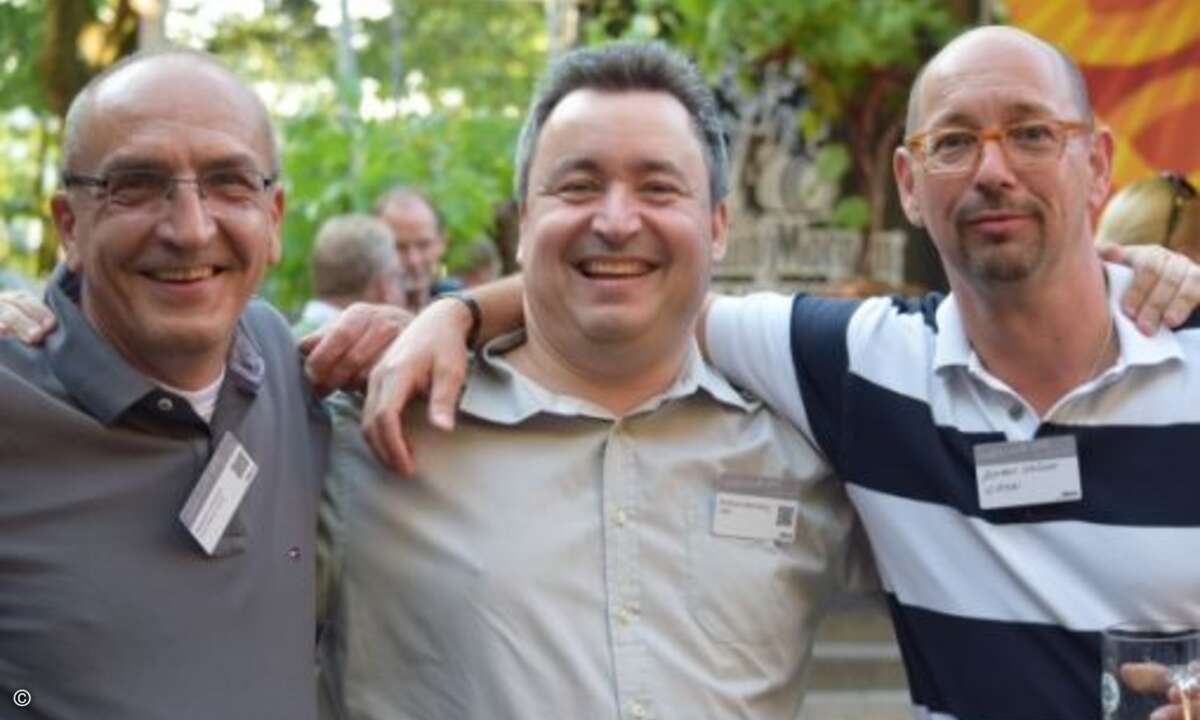 Roland Lommer (Eaton), Andreas Oelenberg (Tarox) und Markus Leibold (Eaton) (Bild: CRN)
