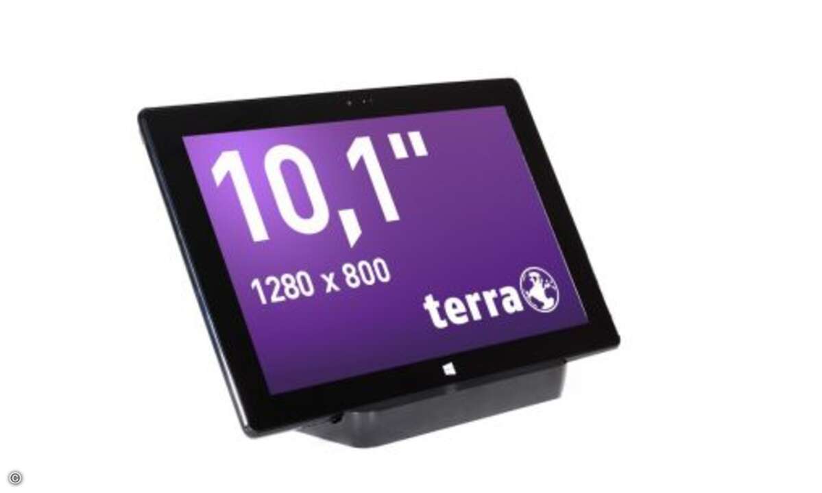 Mit Dockingstation, LCD und Tastatur wird das Mittelstandstablet zum vollwertigen PC (Bild: Wortmann)