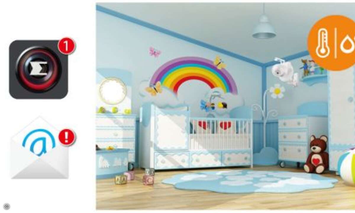 Durch ihren Temperatur- und Luftfeuchtigkeitssensor bietet sie zusätzliche Funktionen zur Überwachung von Kinderzimmern oder Lagerräumen (Foto: Edimax)