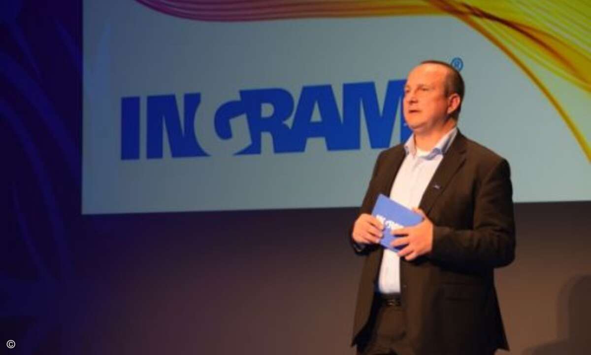 Ingram Micro-Chef Ernesto Schmutter begrüßte die Gäste (Bild: CRN)