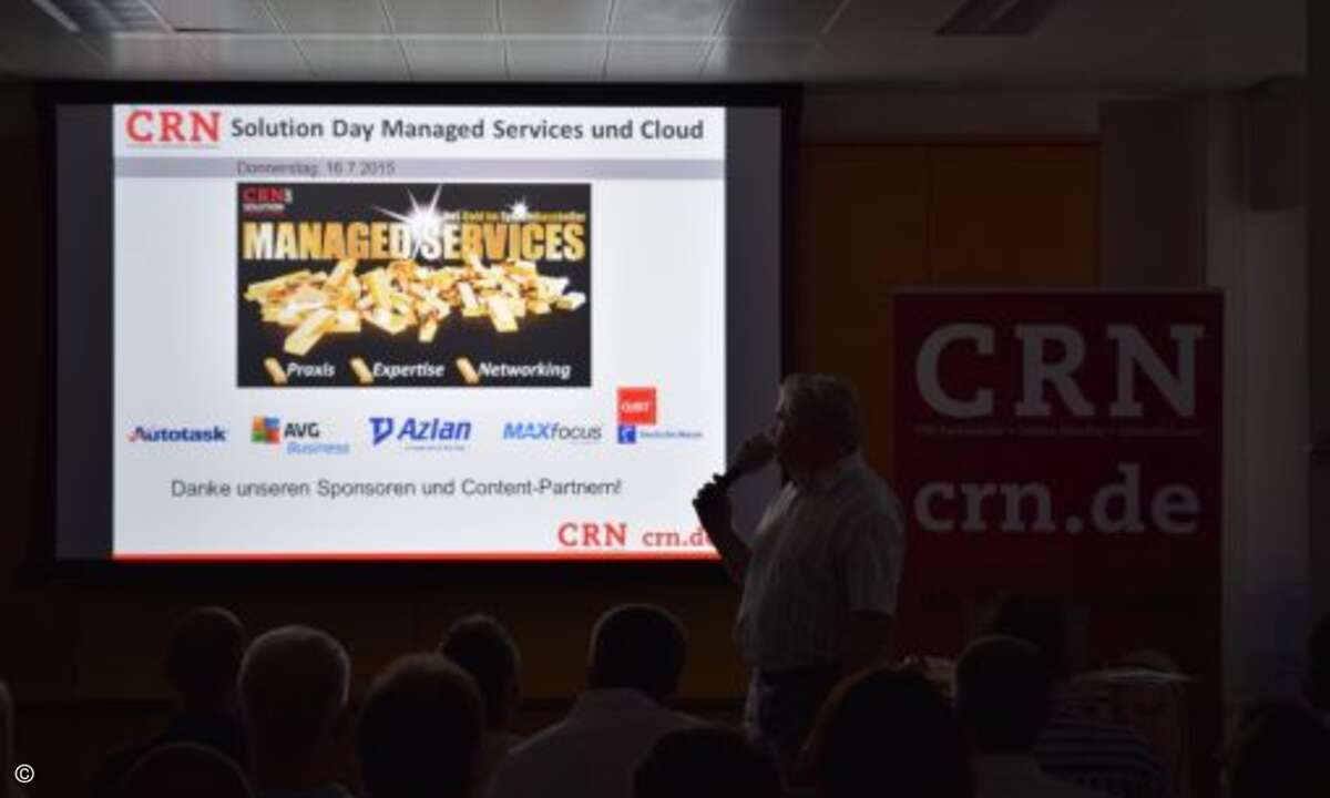 Die Folie zeigt es: Wer Managed Services richtig angeht, kann richtig gut daran verdienen (Foto: CRN)