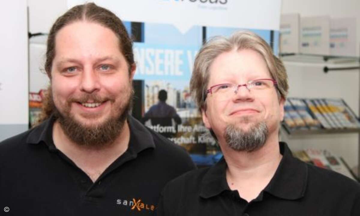 Referent Boris Hajek von Losstech zusammen mit seinem Mitarbeiter Nicos Panatos (Foto: CRN)