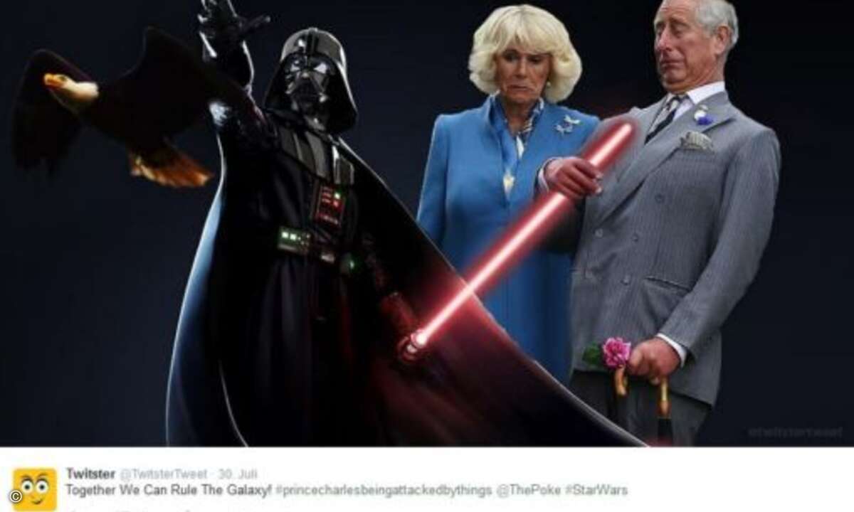 Darth Vader sieht in Prinz Charles einen mächtigen Verbündeten (Foto: Twitter.com)