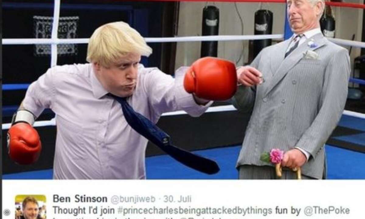 Im Ring mit Boris Johnson, dem Bürgermeister von London (Foto: Twitter.com)