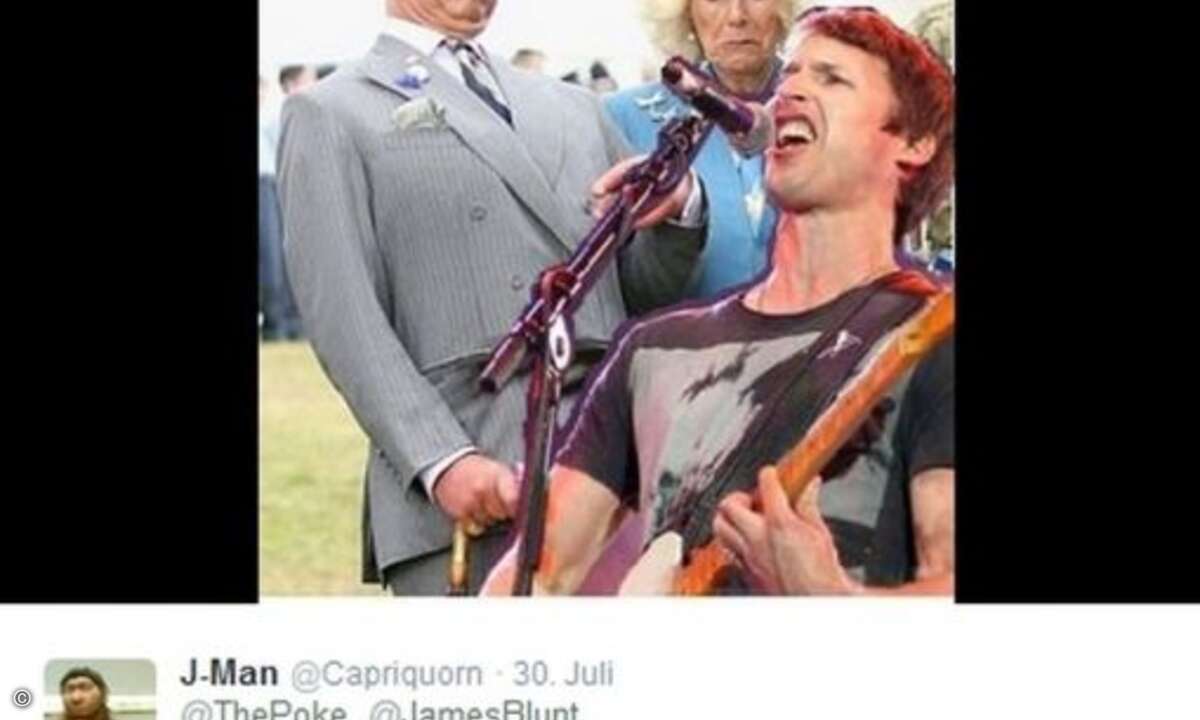James Blunt ist Charles und Camilla anscheinend zu schnulzig (Foto: Twitter.com)