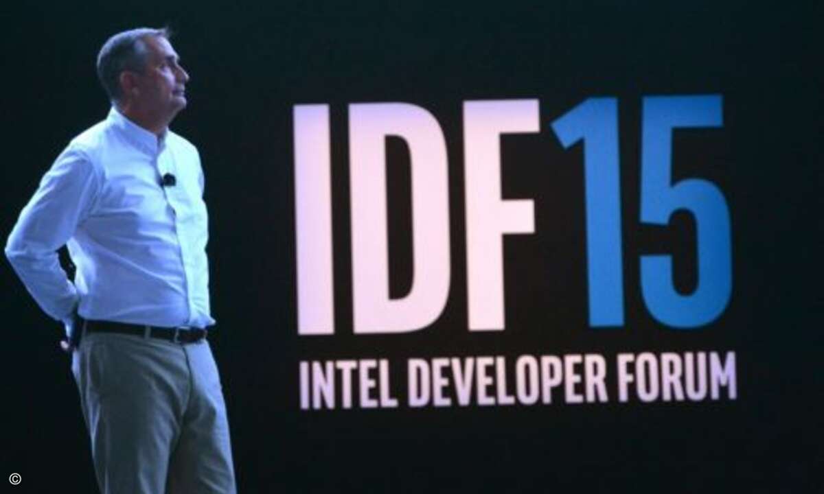 Brian Krzanich bei der Eröffnung des Intel Developer Forums (IDF) in San Francisco (Bild: Intel)