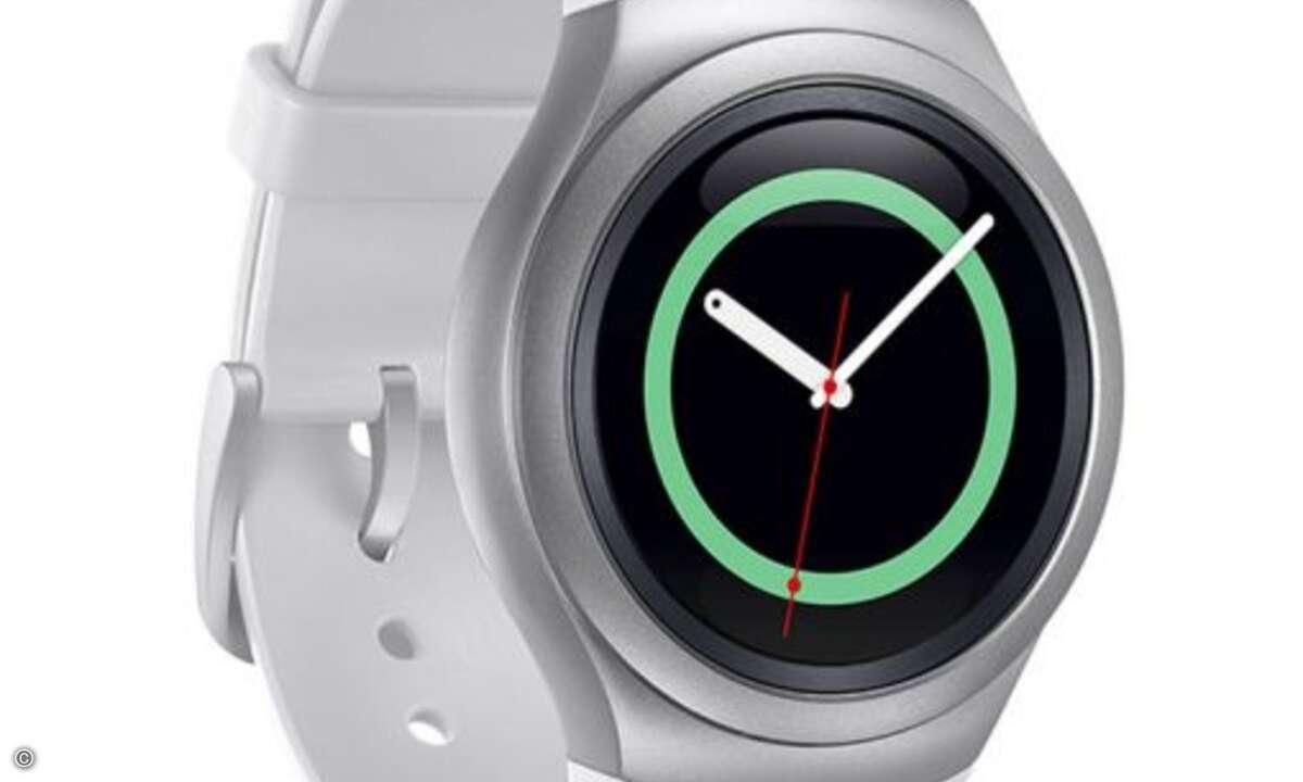 Der Ring um das Display dient der Bedienung der Uhr