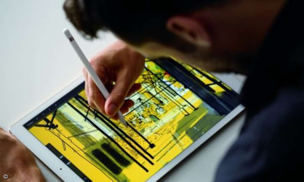 Je nachdem wie stark man mit dem Stift aufdrückt, soll er dünne oder dicke Linien produzieren (Foto: Apple)