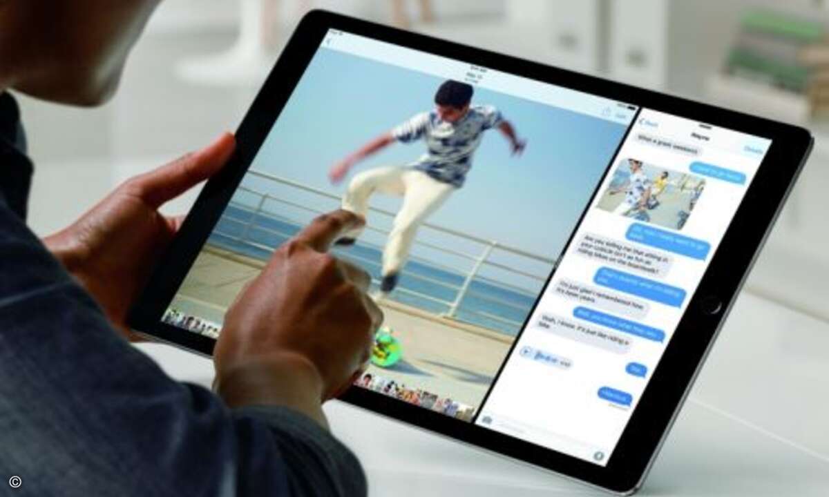Mit iOS 9 wird ein Splitscreen-Modus eingeführt, sodass zwei Apps nebeneinander angezeigt werden können - Windows-Kennern dürfte das sehr bekannt vorkommen (Foto: Apple)