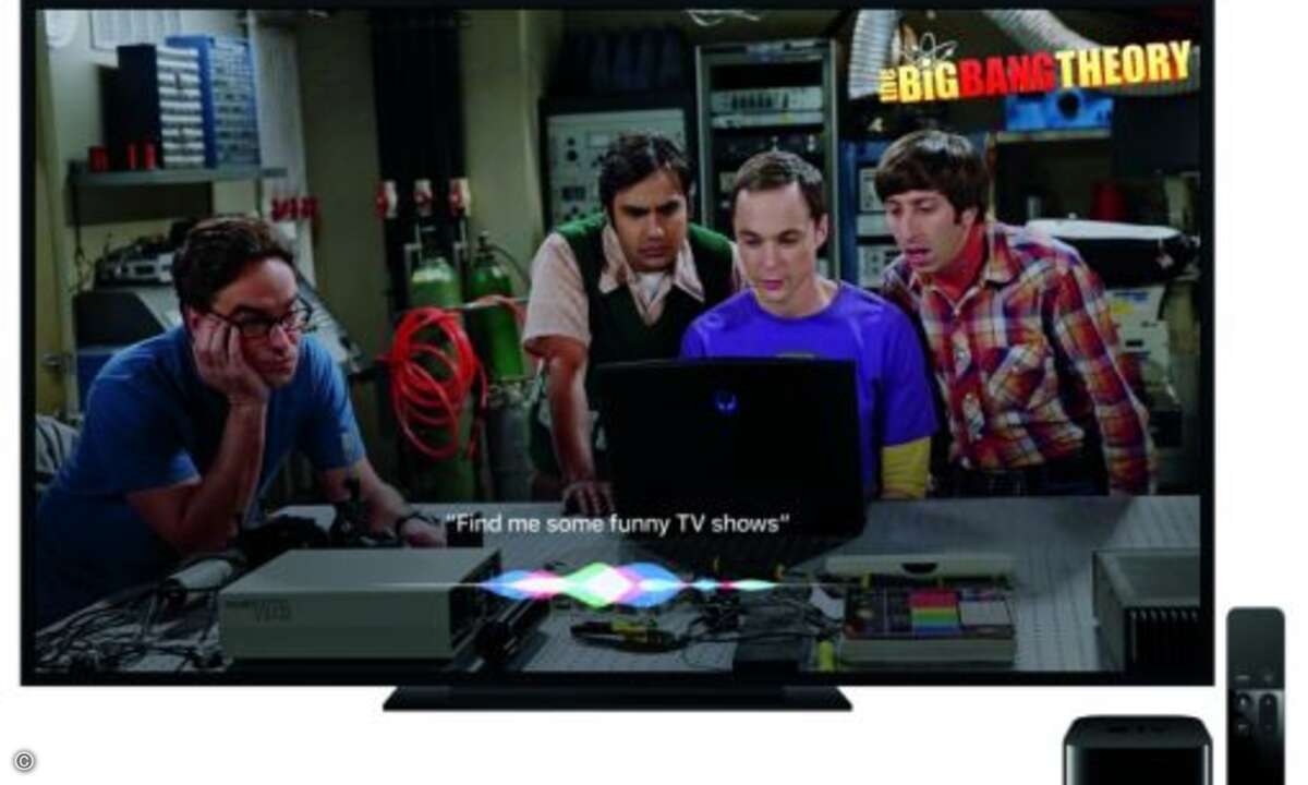 Die Suche nach Inhalten kann der Nutzer per Sprachanweisung an Siri übergeben (Foto: Apple)