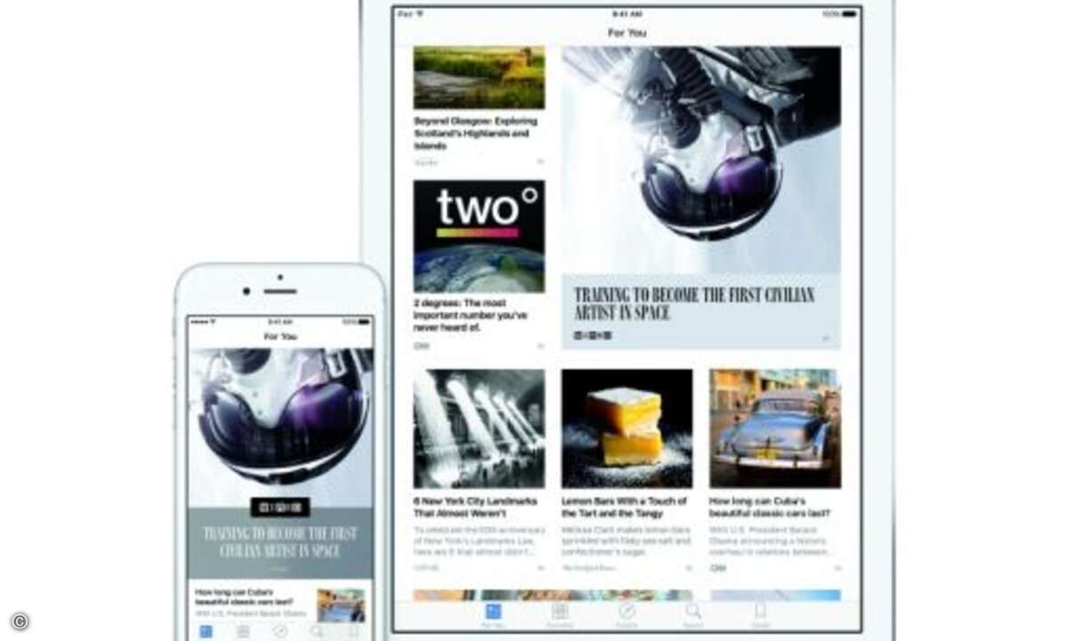 Zudem hat Apple die News-App überarbeitet ... (Foto: Apple)