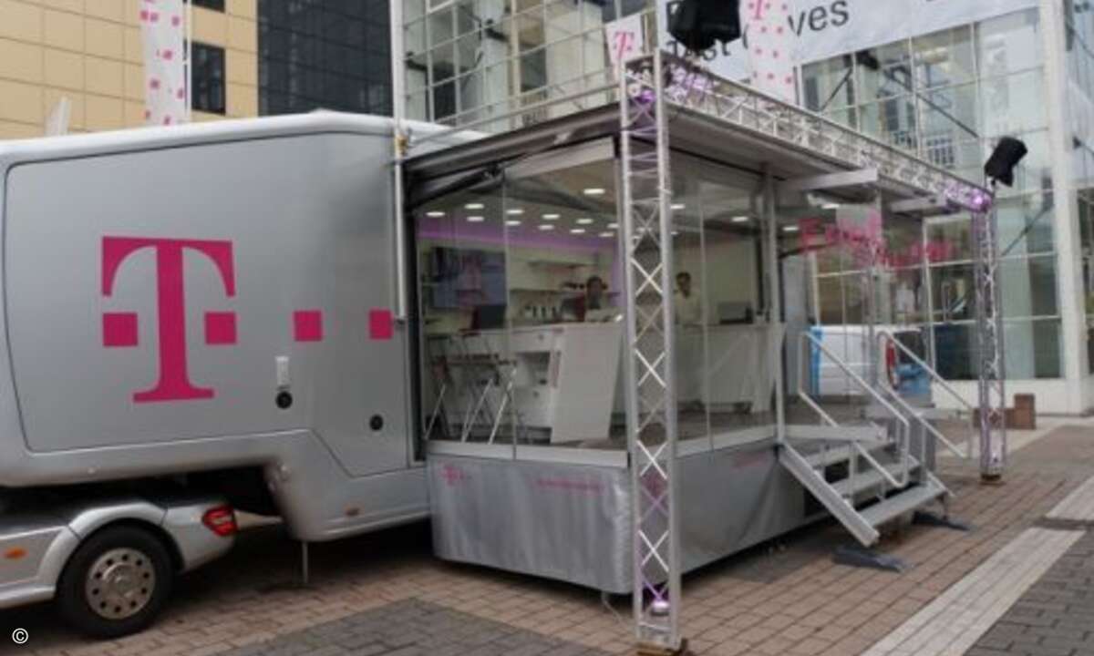 Die Telekom ist auch auf der IAA dabei. (Foto: Folker Lück)