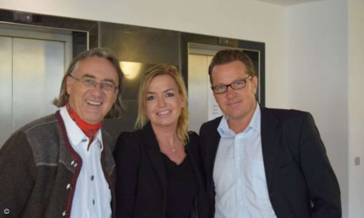 Heinz Geiger von Sims Lifecycle (links) zusammen mit Carlon Schlüter und Marc Adelberg (beide CRN) (Foto: CRN)