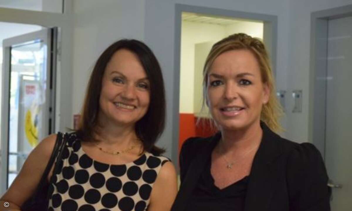Petra Kistner von Collax mit Carolin Schlüter (Foto: CRN)