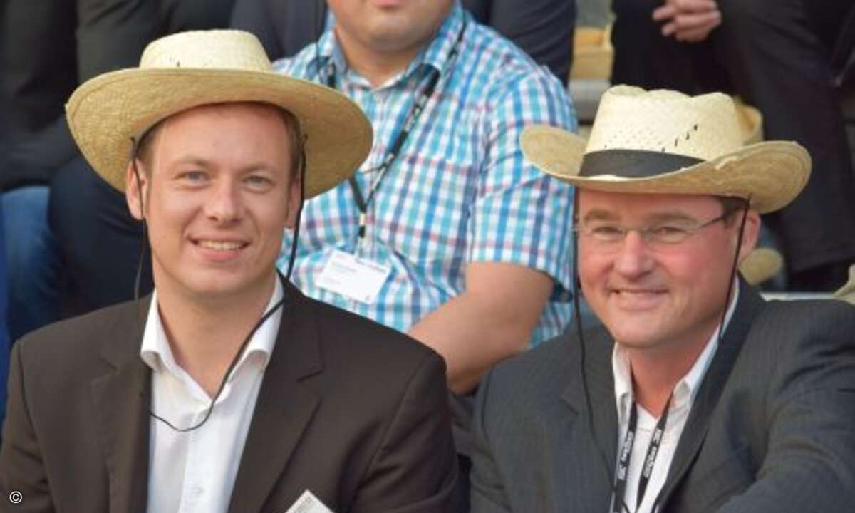 Von einem Imperium mag Henning Meyer von Acmeo  (links) noch träumen, während … (Foto: CRN)