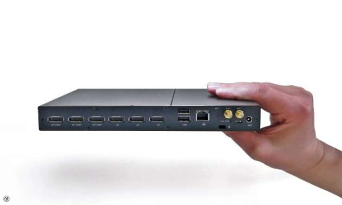 Der »Giada G320« steuert bis zu sechs Full-HD-Displays (Bild: Giada)