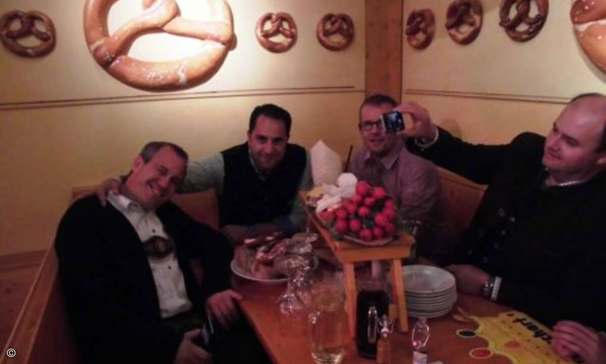 Zeit für Selfies am Radibrettl musste sein (Foto: CRN)