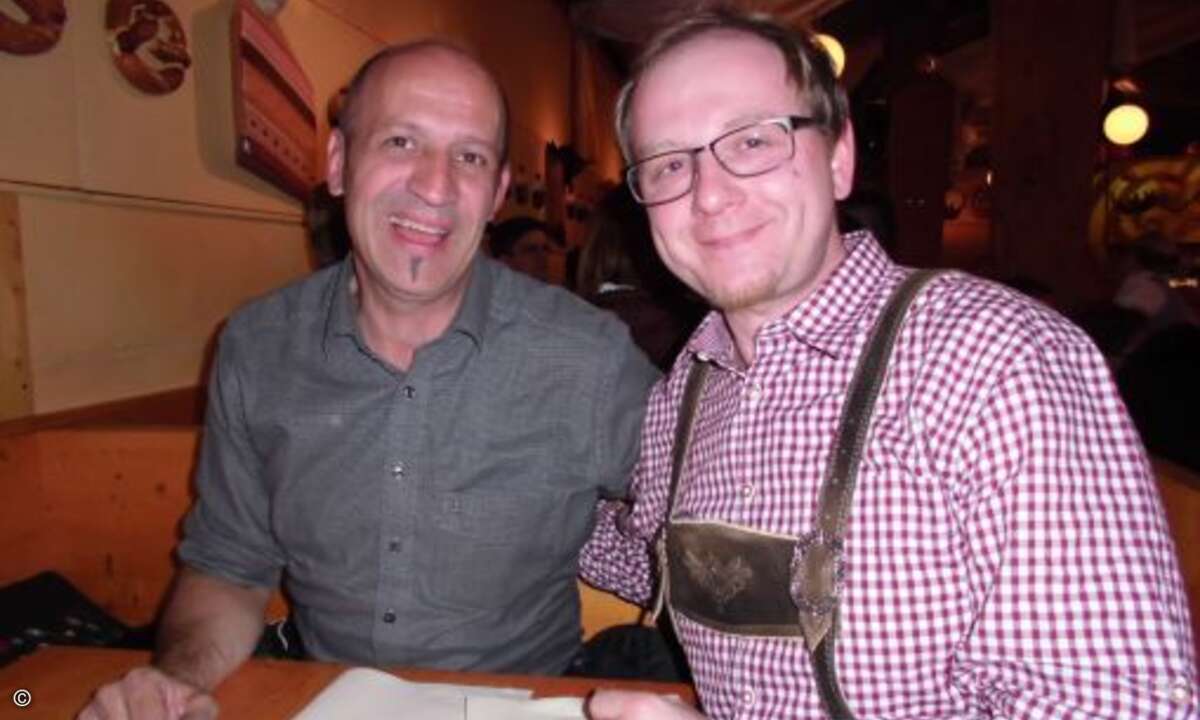 Ein Lächeln für die Kamera: Karl Peteler (gateprotect) und Christian J. Heinig von EDV Q (Foto: CRN)
