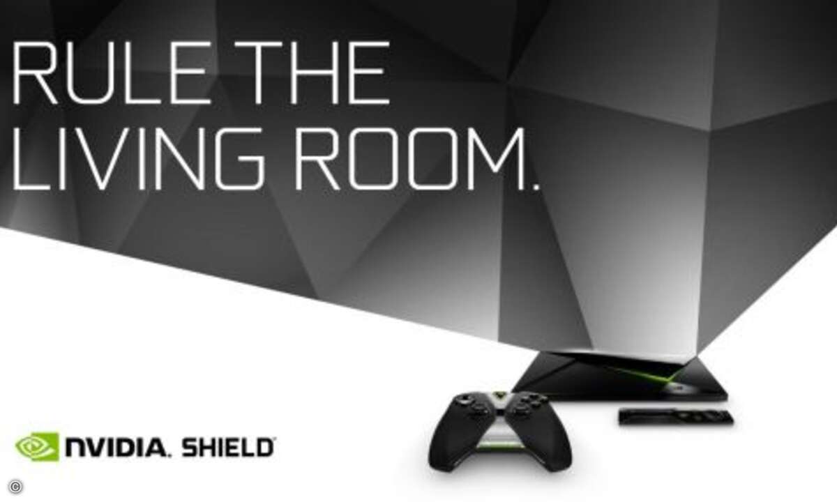 Nvidias »Shield TV-Box« soll zur Steuerzentrale der gesamten Wohnzimmer-Unterhaltung werden« (Bild: Nvidia)