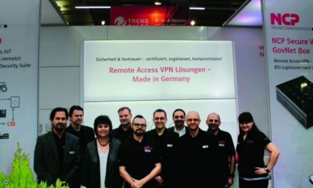 Geballte Remote Access-Lösungspower auf der it-sa: Das Team von NCP (Foto: CRN)