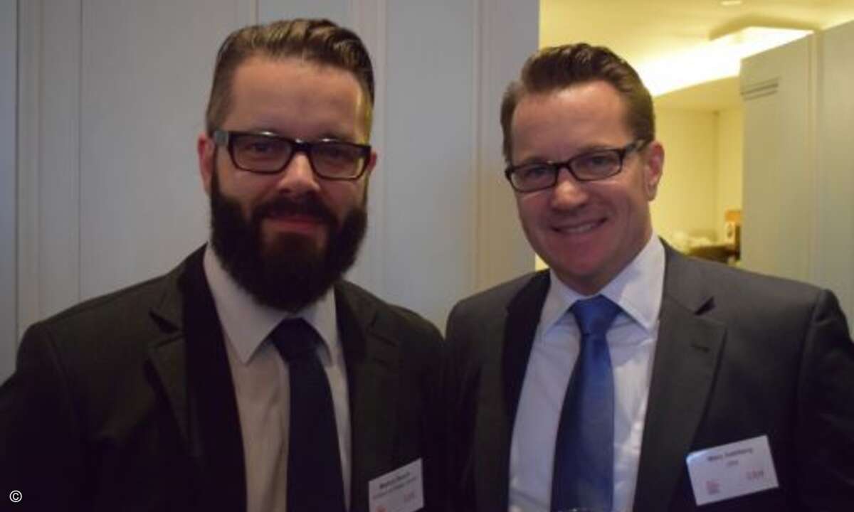 Markus Busch von Fröhlich & Walter mit Marc Adelberg von CRN(Foto: CRN)